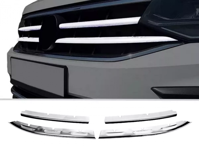 Хром накладки на решітку VW Tiguan II (20-23) рестайлінг - Carmos 1