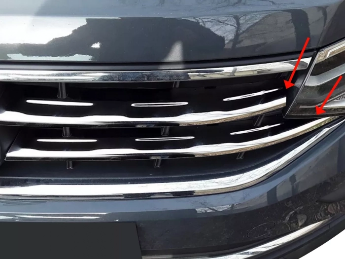 Хром накладки на решітку VW Tiguan II (20-23) рестайлінг - Carmos 4