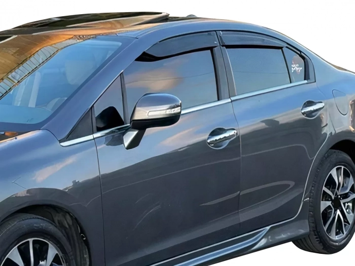 Хром нижние молдинги окон Honda Civic IX (12-15) Sedan 4