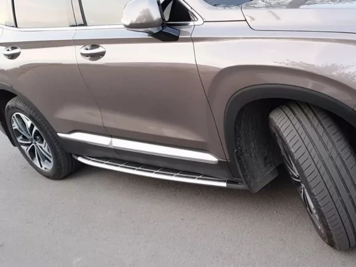Пороги боковые Hyundai Santa Fe IV (TM; 19-23) - OEM стиль 2