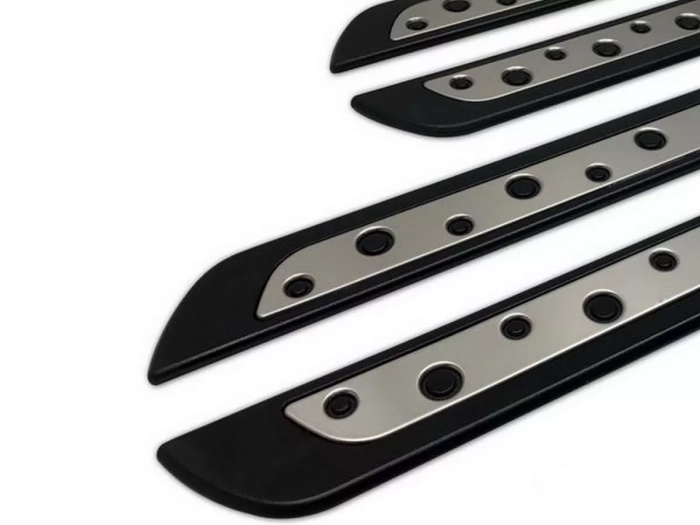 Накладки на пороги Kia Niro I (DE; 17-22) - DotLine серія 3