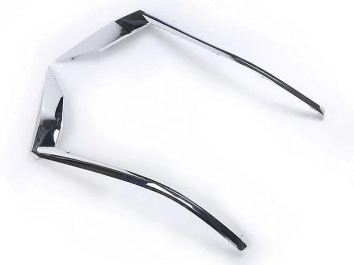 Хром реснички на диодные фары Toyota LC J150 Prado IV (18-23) 5