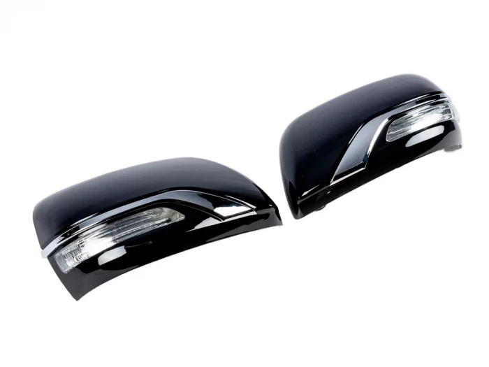 Крышки зеркал Toyota LC J150 Prado IV (09-23) - с поворителями (черные) 2