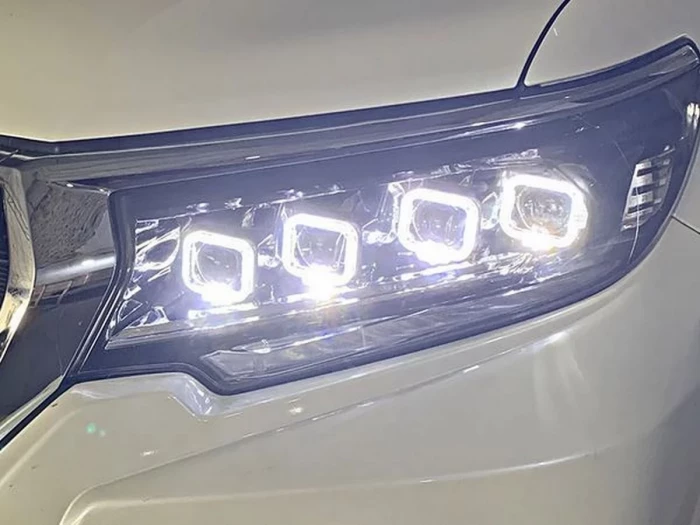 Фары Toyota LC J150 Prado IV (18-23) - 4-LED DRL (черные) 2