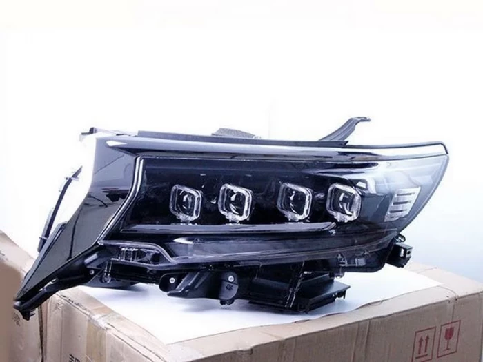 Фары Toyota LC J150 Prado IV (18-23) - 4-LED DRL (черные) 5