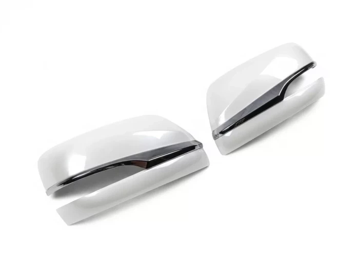 Крышки зеркал Lexus LX 570 (15-21) - белые с хром полосками 2
