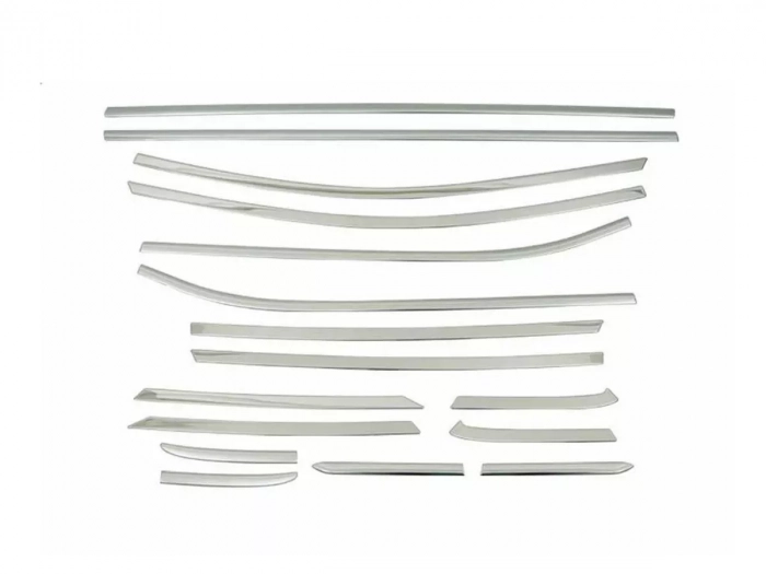 Хром полные молдинги окон Ford Fiesta Mk8 (17-23) Htb 2