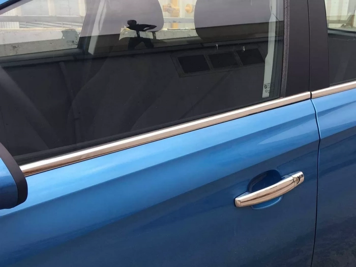 Хром нижні молдинги вікон Opel Corsa E (14-19) 5D Htb 6