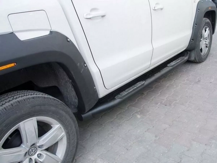 Пороги боковые Nissan Navara NP300 (D23; 15-) - Amazon Black 4