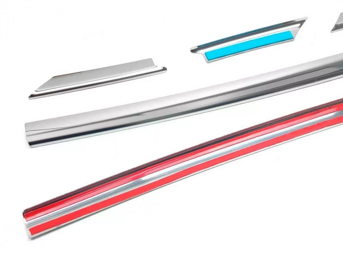 Хром накладки на бампер Renault Trafic II (07-14) 3