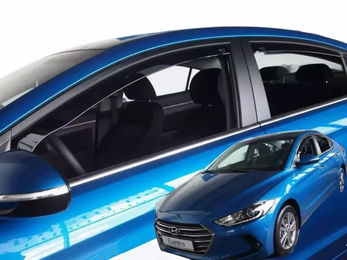 Дефлекторы окон Hyundai Elantra VI (AD; 16-20) SD - Heko (вставные) 4
