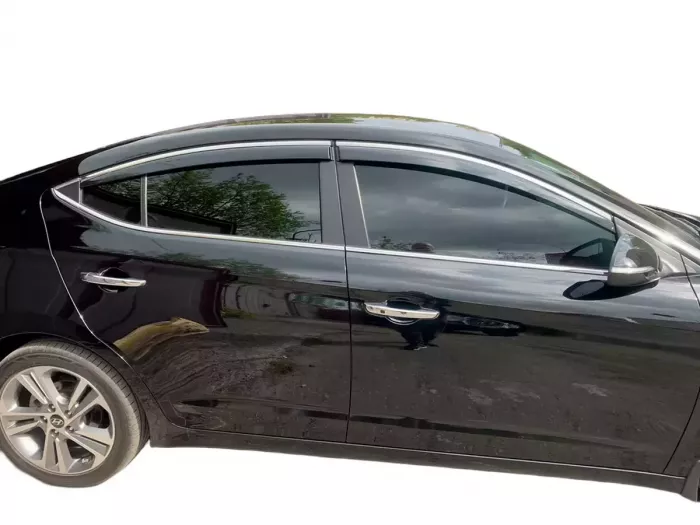 Дефлекторы окон Hyundai Elantra VI (16-20) Sd - Niken (с хром молдингом) 5
