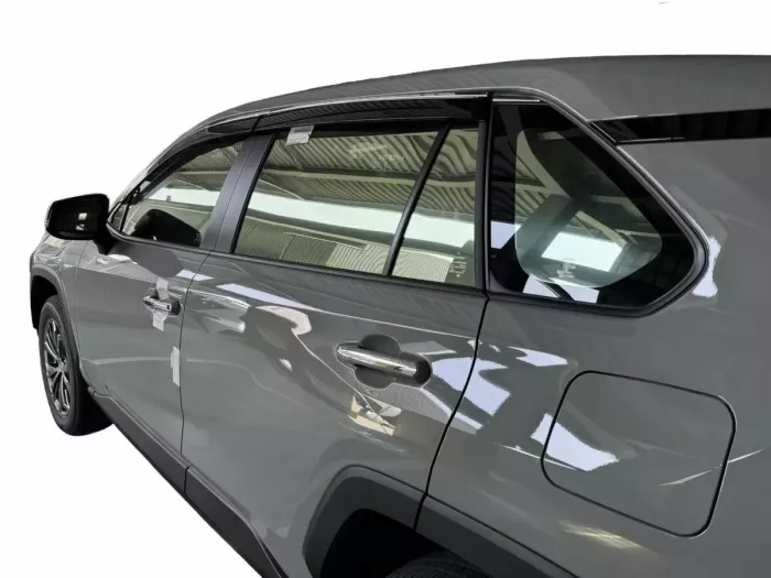 Дефлекторы окон Toyota Rav4 V (XA50; 19-25) - Hic (с хром молдингом) 3