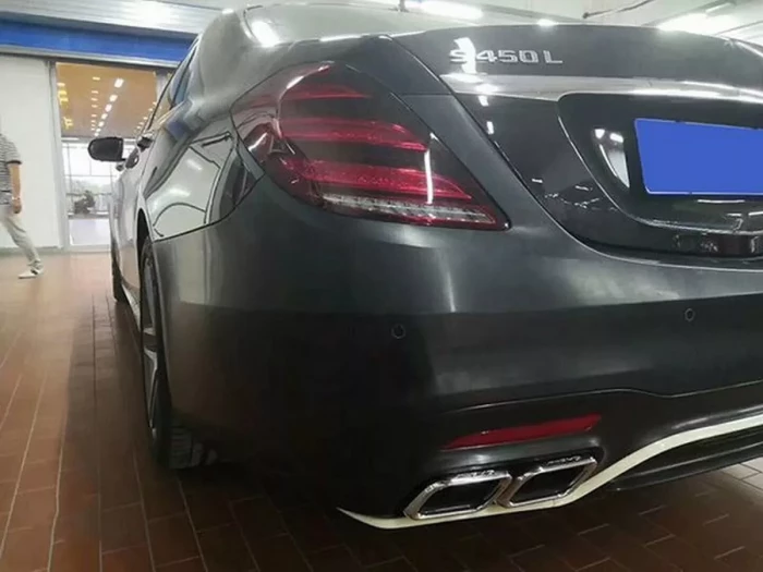 Насадки на глушитель Mercedes S W222 (14-20) - S63 AMG стиль 4