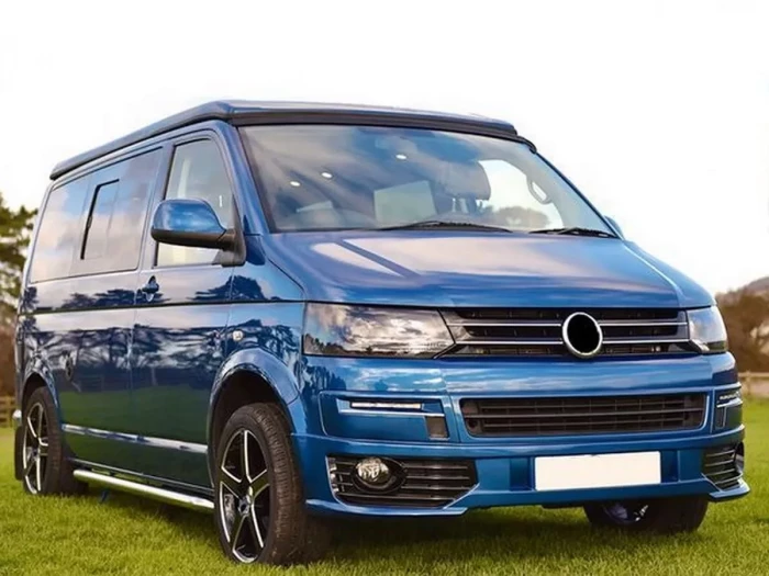 Накладка переднего бампера VW T5+ (10-15) рестайлинг - Sportline (пластик) 4