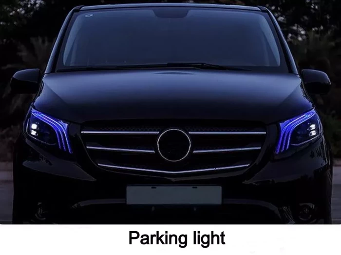 Фары передние Mercedes Vito III W447 (14-) - Led Maybach стиль 5