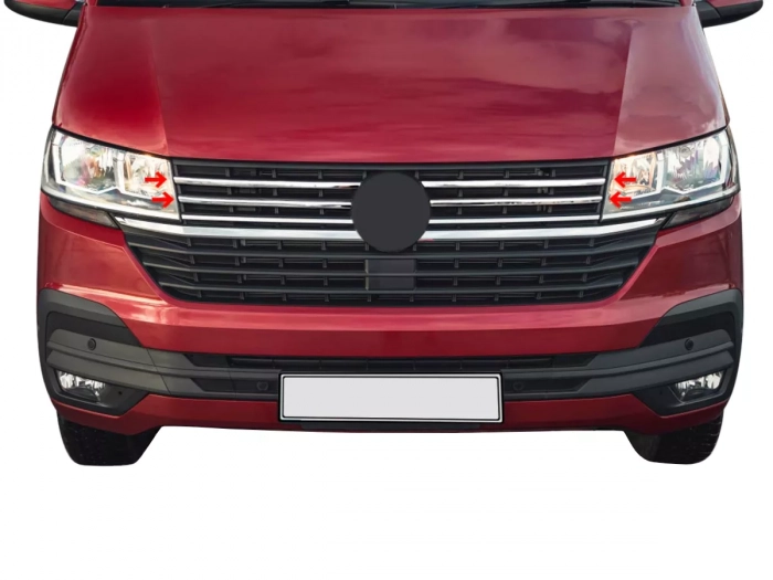 Хром накладки на решётку радиатора VW T6.1 (19-23) 5