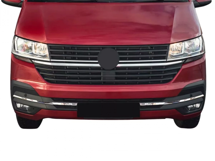 Хром полоса на передний бампер VW T6.1 (19-23) 5