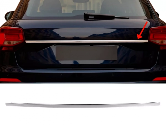 Хром накладка над номером Audi Q2 (16-23) 1