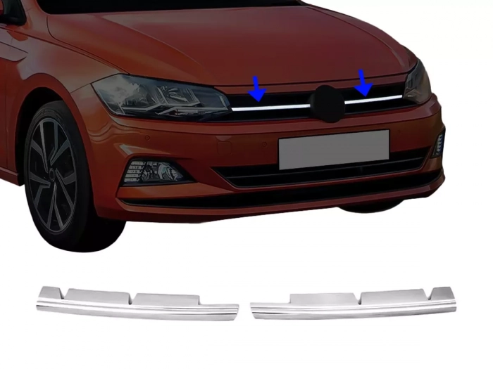 Хром накладки на решітку VW Polo VI (AW; 17-) – середні 1
