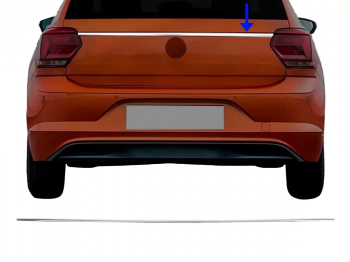 Хром накладка над номером VW Polo VI (AW; 17-) Htb 1