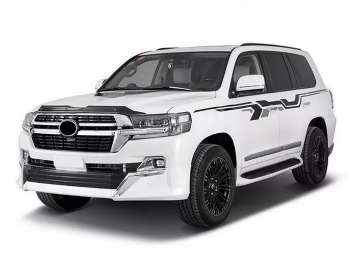 Накладки на бампер Toyota LC 200 (16-21) - GT 2021 (белые) 2