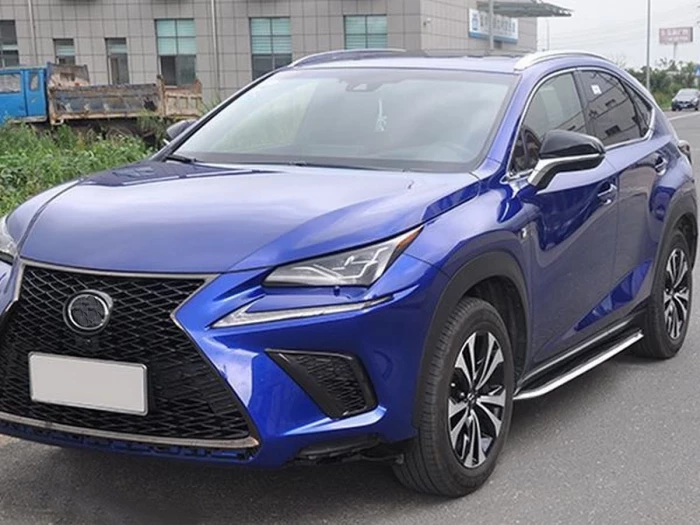 Пороги боковые Lexus NX I (AZ10; 15-21) - OEM стиль (чёрные) 4