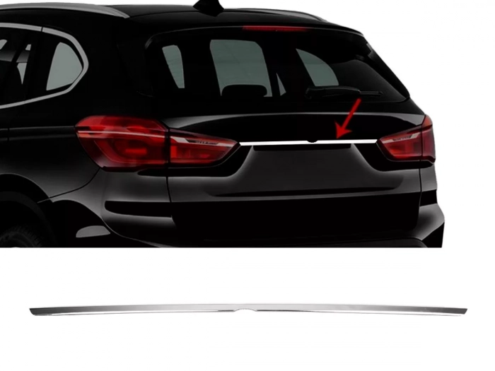 Хром накладка над номером BMW X1 F48 (15-22) 1