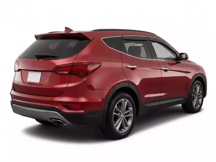 Дефлекторы окон Hyundai Santa Fe IV (TM; 19-23) - Hic (с хром молдингом) 3