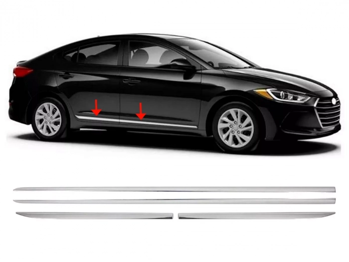 Хром молдинги дверні Hyundai Elantra VI (AD; 16-20) 1