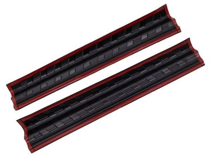 Накладки на дверные пороги Mercedes Sprinter W906 (06-18) - ABS (чёрные) 3