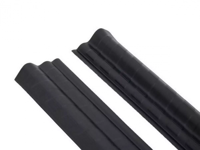 Накладки на дверные пороги Mercedes Sprinter W906 (06-18) - ABS (чёрные) 5