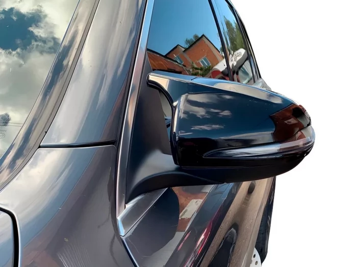 Накладки на дзеркала MB W247 W205 W213 W222 X253 C253 - AMG стиль (чорні) 4