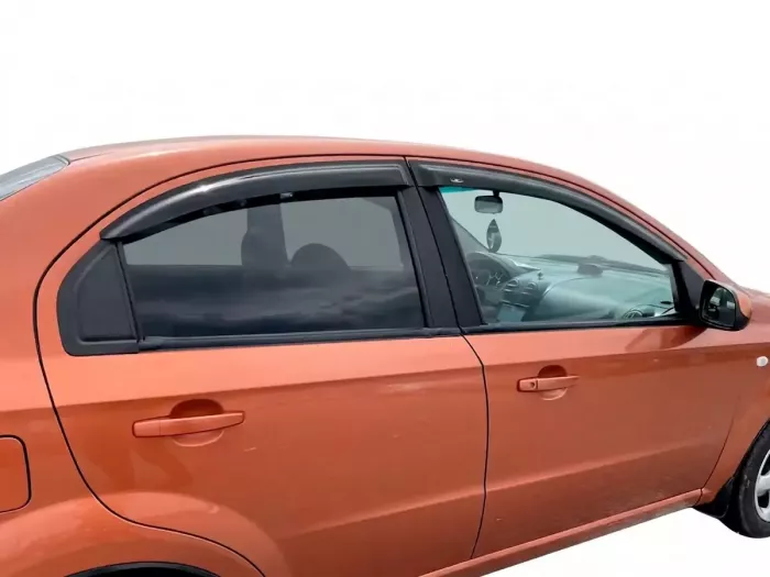 Дефлекторы окон Chevrolet Aveo T250 (06-11) Седан - Hic (накладные) 3