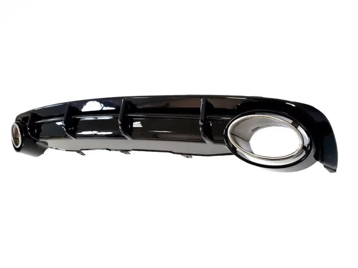 Дифузор заднього бампера Audi A6 C7 (11-14) - RS6 стиль (чорний) 5