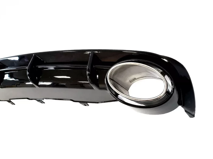 Дифузор заднього бампера Audi A6 C7 (11-14) - RS6 стиль (чорний) 6