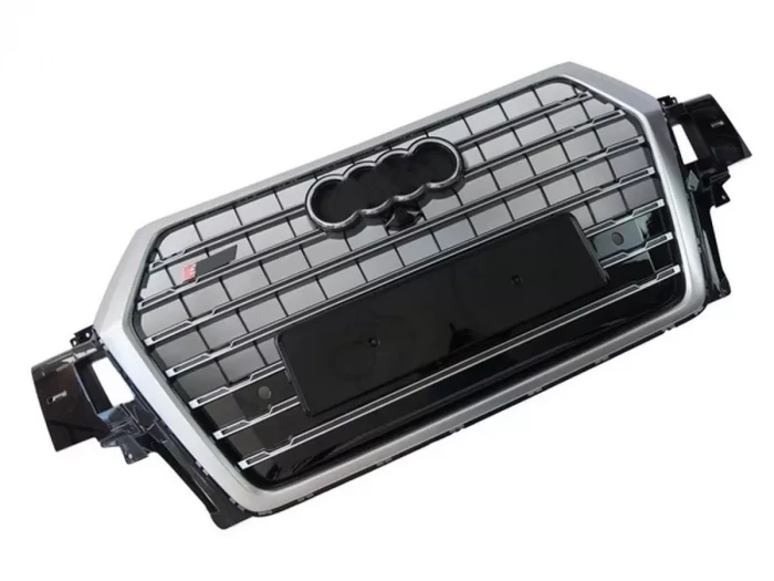 Решітка радіатора Audi Q7 II (4M; 16-20) - SQ7 стиль (срібна) 2