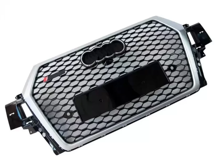 Решітка радіатора Audi Q7 II (4M; 16-20) - RSQ7 стиль (срібна) 2