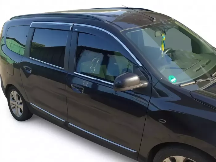Дефлекторы окон Dacia Lodgy (12-22) - Niken (хром молдинг) 5