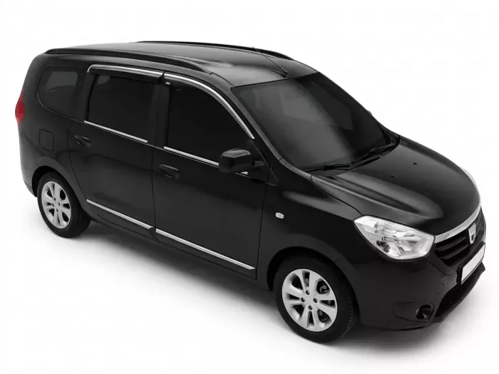 Дефлекторы окон Dacia Lodgy (12-22) - Niken (хром молдинг) 6