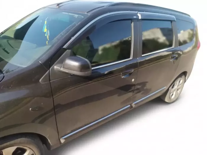 Дефлекторы окон Dacia Lodgy (12-22) - Niken (хром молдинг) 7