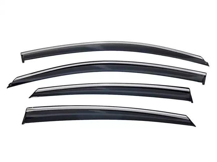 Дефлекторы окон Honda Civic X (16-21) Sedan - Niken (с хром молдингом) 2