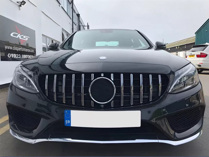Решітка Mercedes C W205 (18-21) рестайлінг - GT стиль 3