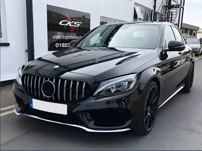 Решітка Mercedes C W205 (18-21) рестайлінг - GT стиль 4