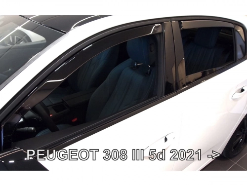 Дефлекторы окон Peugeot 308 III (P5; 21-) Хэтчбек - Heko (вставные) 4