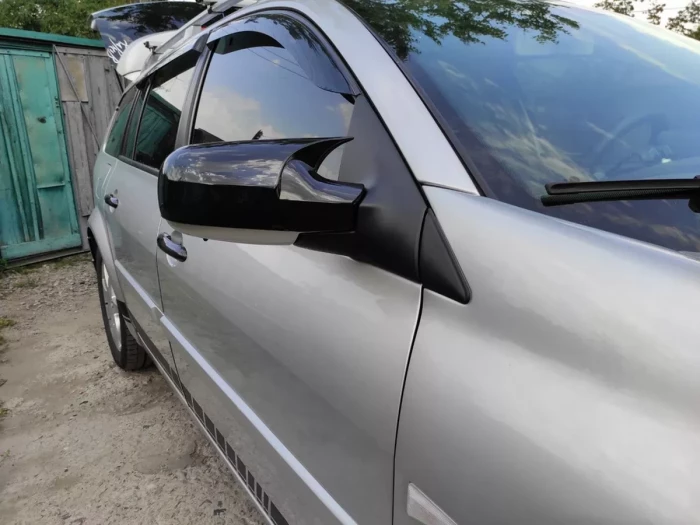 Накладки на зеркала Renault Megane II Clio III Scenic II / Grand - Bat-стиль (чёрные) 6