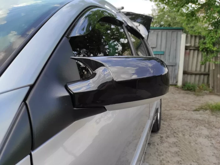 Накладки на зеркала Renault Megane II Clio III Scenic II / Grand - Bat-стиль (чёрные) 7