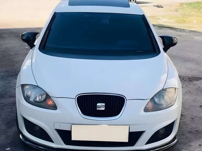 Накладки на зеркала Seat Leon II (1P; 05-09) - Bat стиль (чёрные) 8