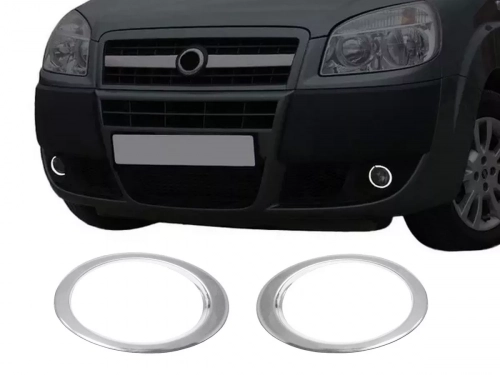 Хром накладки на противотуманки Fiat Doblo I (06-09) - Omsa Line 1