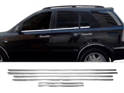 Хром нижние молдинги окон Kia Sorento I (BL; 02-09) - Omsa 1